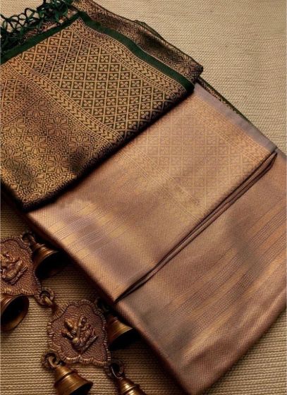 Brown Soft Silk Traditional Kubera Pattu Saree