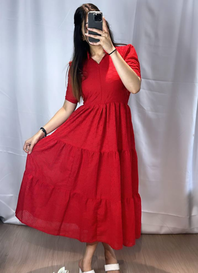 Latest Party Wear Red Gown