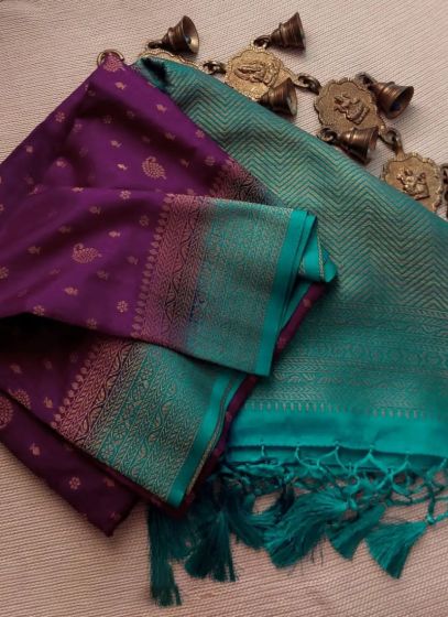 Latest Wine Soft Silk Kubera Pattu Saree