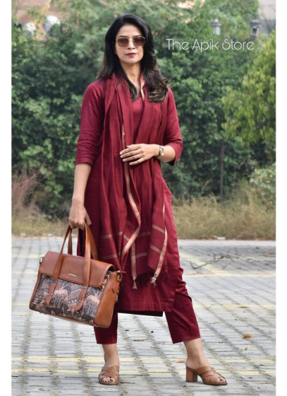 Unique Daily Wear Maroon Kurti