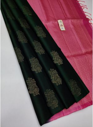 Kanchipuram Pure Soft Silk Saree – www.vannamayil.com