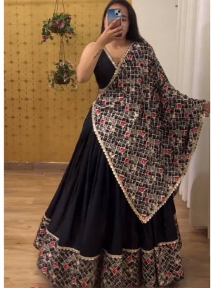 Latest Navratri Special Black Lehenga Choli