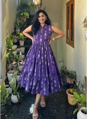 Latest Party Wear Lavender Gown