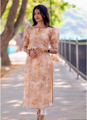 Trending Daily Wear Peach Kurti