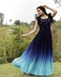 Partywear Designer Gown Georgette Embroidery Work Gown