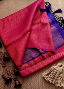 Impressive Red Soft Silk Weaving Kubera Pattu Saree