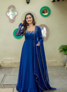 Latest Anarkali Gown With Duppata