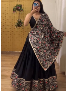 Latest Navratri Special Black Lehenga Choli