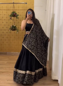 Navratri Special Black Lehenga Choli