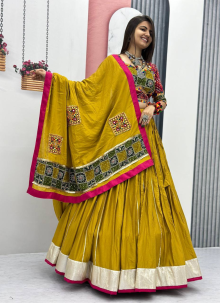 Navratri Special Pure Cotton Lehenga Choli With 6 Meter Big Flair