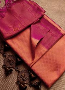 Orange Soft Silk Attractive Saree