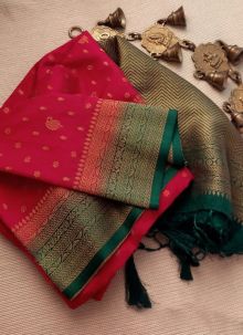 Traditional Wear Red Soft Silk Kubera Pattu Saree