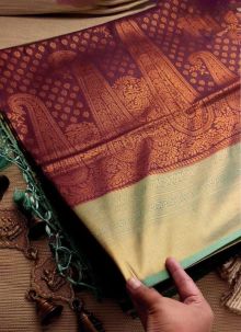 Unique Maroon Soft Silk Kubera Pattu Saree