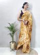 Yellow Ready To Wear Georgette Saree For Women