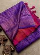 Amazing Purple Weaving Work Soft Silk Saree