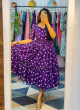 Attractive Party Wear Purple Gown