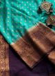 Attractive Sky Blue Soft Silk Traditional Kubera Pattu Saree