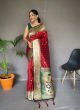 Awesome Red Paithani Silk Saree