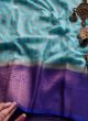 Awesome Sky Blue Soft Silk Traditional Kubera Pattu Saree