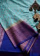 Awesome Sky Blue Soft Silk Traditional Kubera Pattu Saree