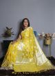 Awesome Weaving Rich Pallu Saree In Yellow