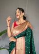 Charming Green Paithani Silk Saree