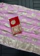 Charming Pink Viscose Georgette Weaving Saree