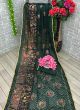 Delightful Green Designer Embroidered Work Wedding Wear Saree