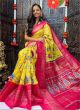 Digital Print Yellow Latest Styles Chanderi Silk Saree