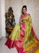 Digital Print Yellow Latest Styles Chanderi Silk Saree