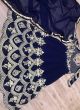 Elegant Blue Readymade Georgette Gown For Women