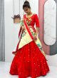 Festive Wear Red Kalamkari Printed Lehenga Choli