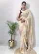 Festive Wear Yellow Printed Drape Saree For Women