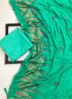 Green Ethnic Traditional Wear Woman Brasso Saree