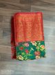 Green Gold Zari Kanchi Patto Chanderi Silk Printed Saree