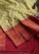 Impressive Pista Soft Silk Traditional Kubera Pattu Saree