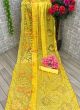 Indian Traditional Gorgeous Designer Yellow Brasso Saree