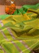 Kanchi Green Hand Woven Traditional Saree