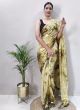 Latest Cream Ready To Wear Georgette Saree For Women