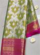 Latest Fluorescent Green Pure Soft Tissue Banarasi Silk Traditional Saree