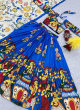 Latest Kalamkari Print Lehenga Choli In Royal Blue