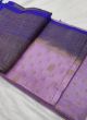 Latest Lavender Soft Silk Zari Weaving Work Kubera Pattu Saree