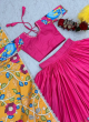 Latest Pink Kalamkari Lehenga Choli Set