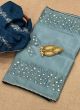 Latest Trendy Blue Saree