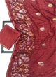 Maroon Brasso Designer Indian Women Wear Saree