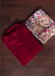 Maroon Georgette Butti Work Ethnic Full Stitched Designer Gown