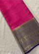 Mysore Silk Pink Majestic Contrast Border Saree