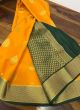 Mysore Silk Yellow Classy Contrast Border Saree