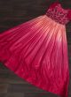 Premium Chinon Pink Designer Readymade Gown