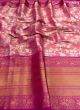 Pure Soft Tissue Banarasi Silk Salmon Pink Latest Design Traditional Saree